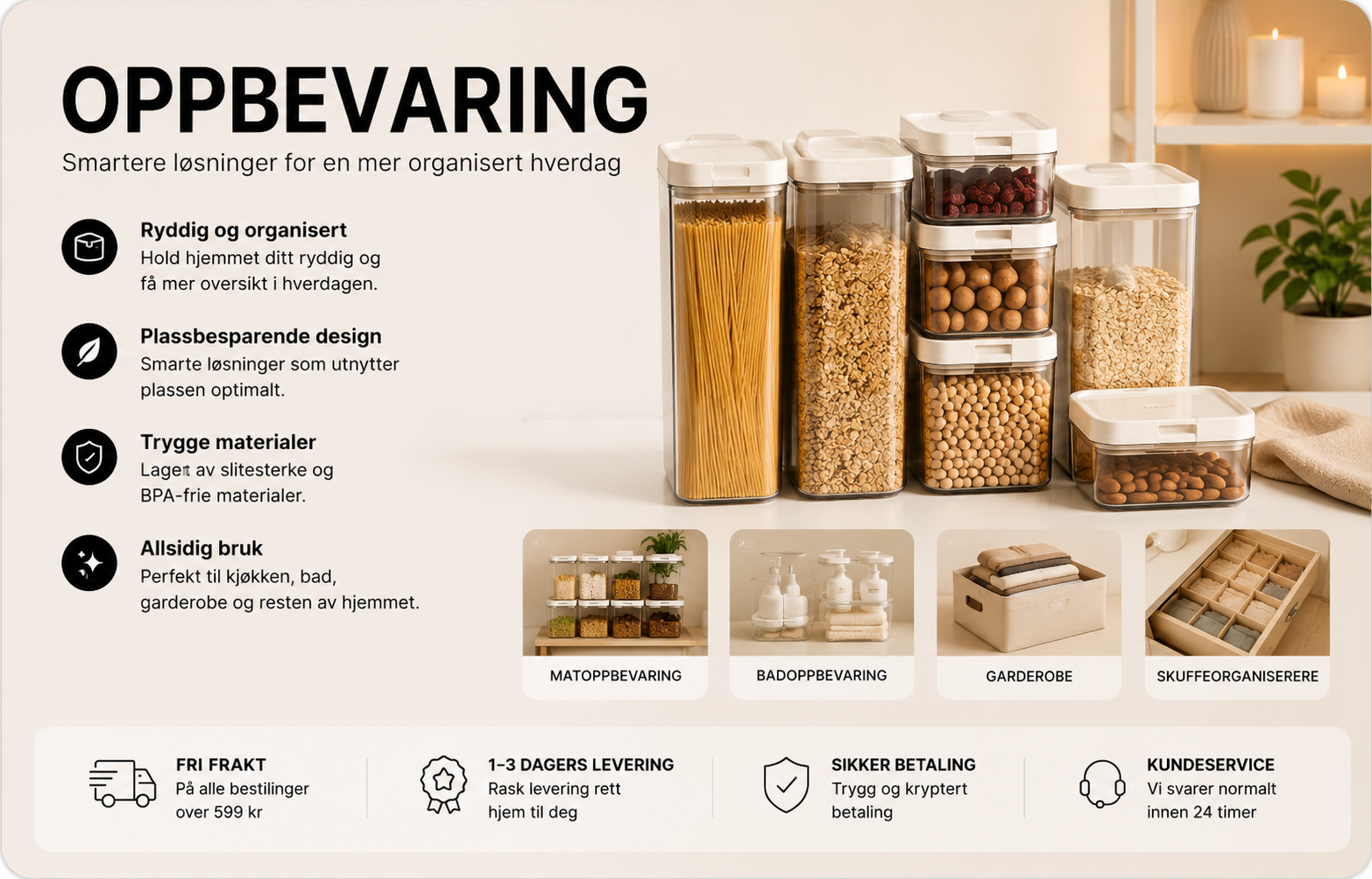Oppbevaring