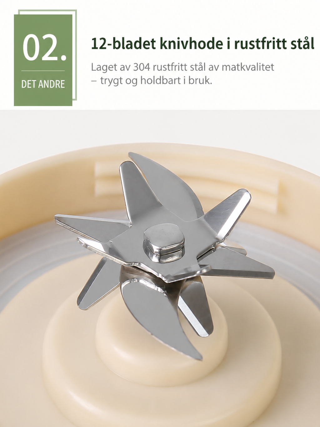 Bærbar oppladbar smoothieblender 400 ml