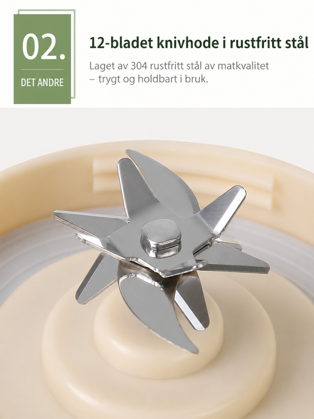 Bærbar oppladbar smoothieblender 400 ml
