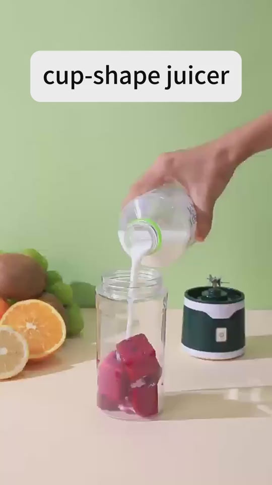 Bærbar oppladbar blender med doble drikkebeger – 500 ml